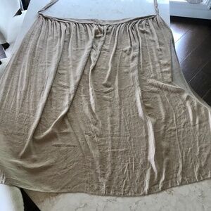 Tan linen apron 41in x 32in
